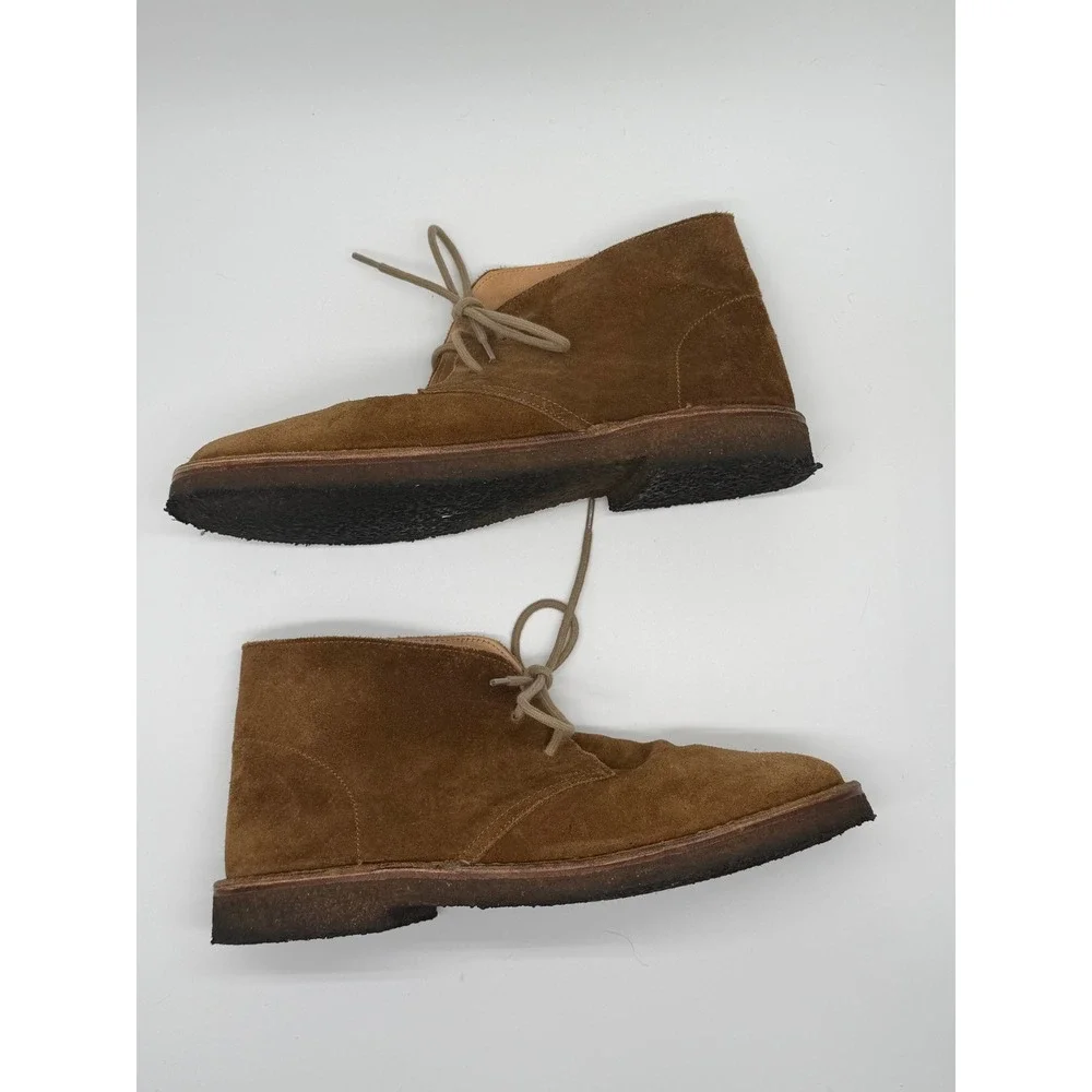 Todd Snyder Nomad Suede Chukka Boots Mens 8 Brown Crepe Sole Made in Italy